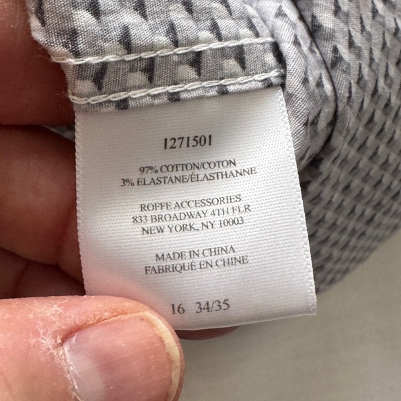 English Laundry Long Sleeve Button Up‎ Casual Dress Shirt 3-D Geometric Gray 16 - Picture 10 of 16